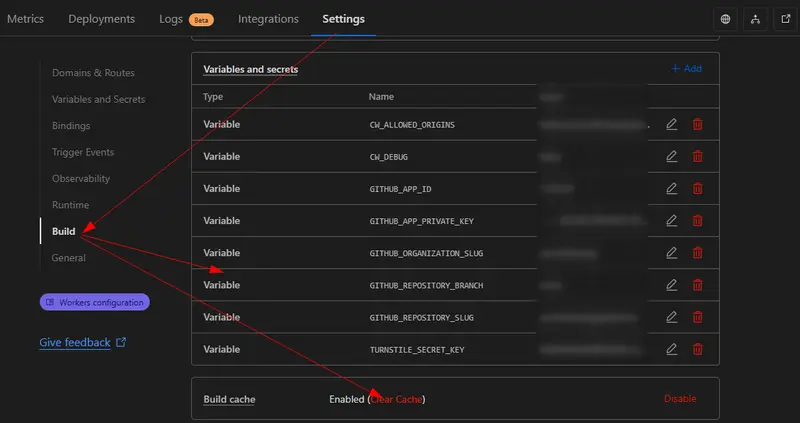 comment-worker-cloudflare-settings