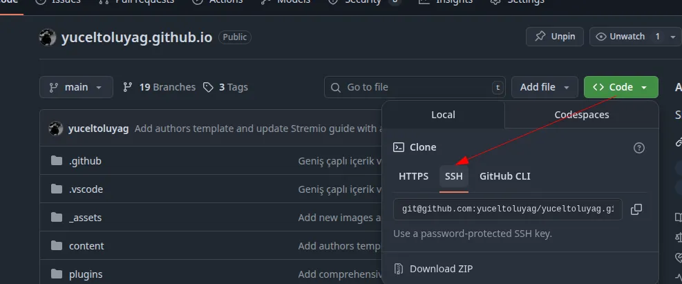 GitHub Repo Klonlama