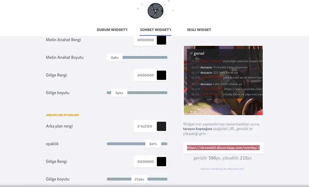 Discord OBS Özelleştirme