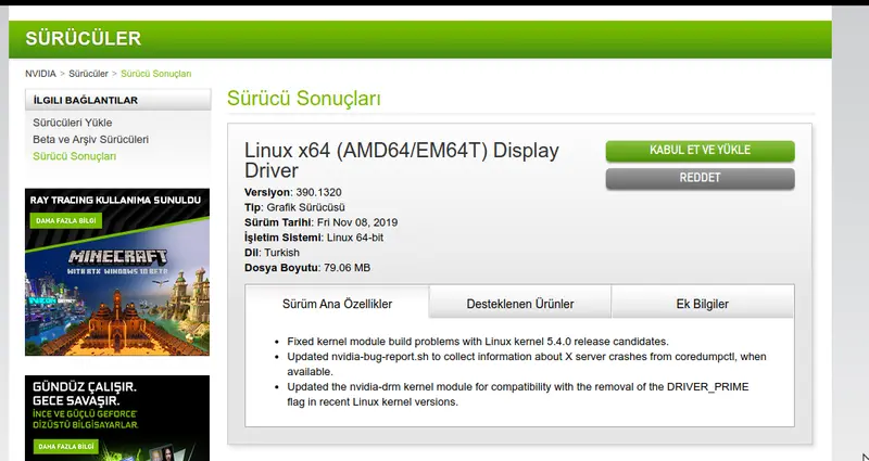 Nvidia_Sürücü_Bilgisi