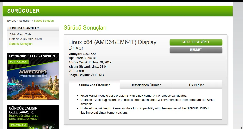 Nvidia_Sürücü_Bilgisi