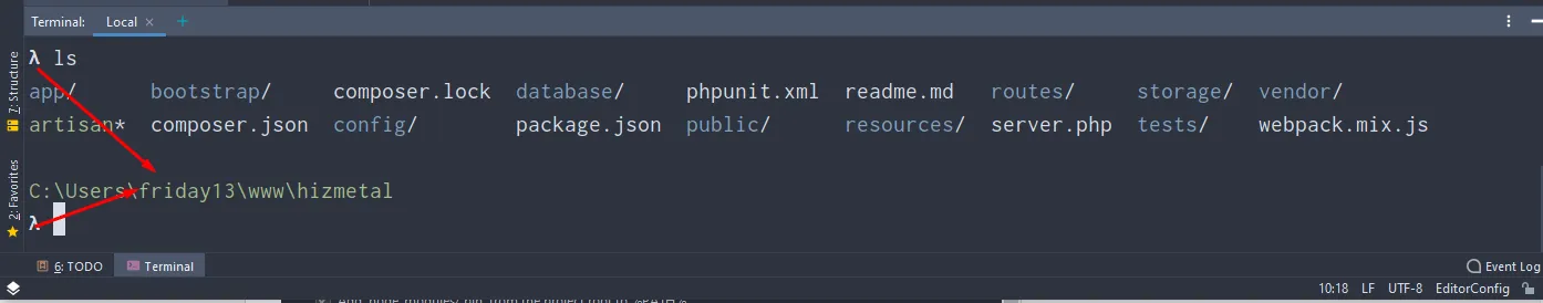 PHPStorm Cmder Terminal