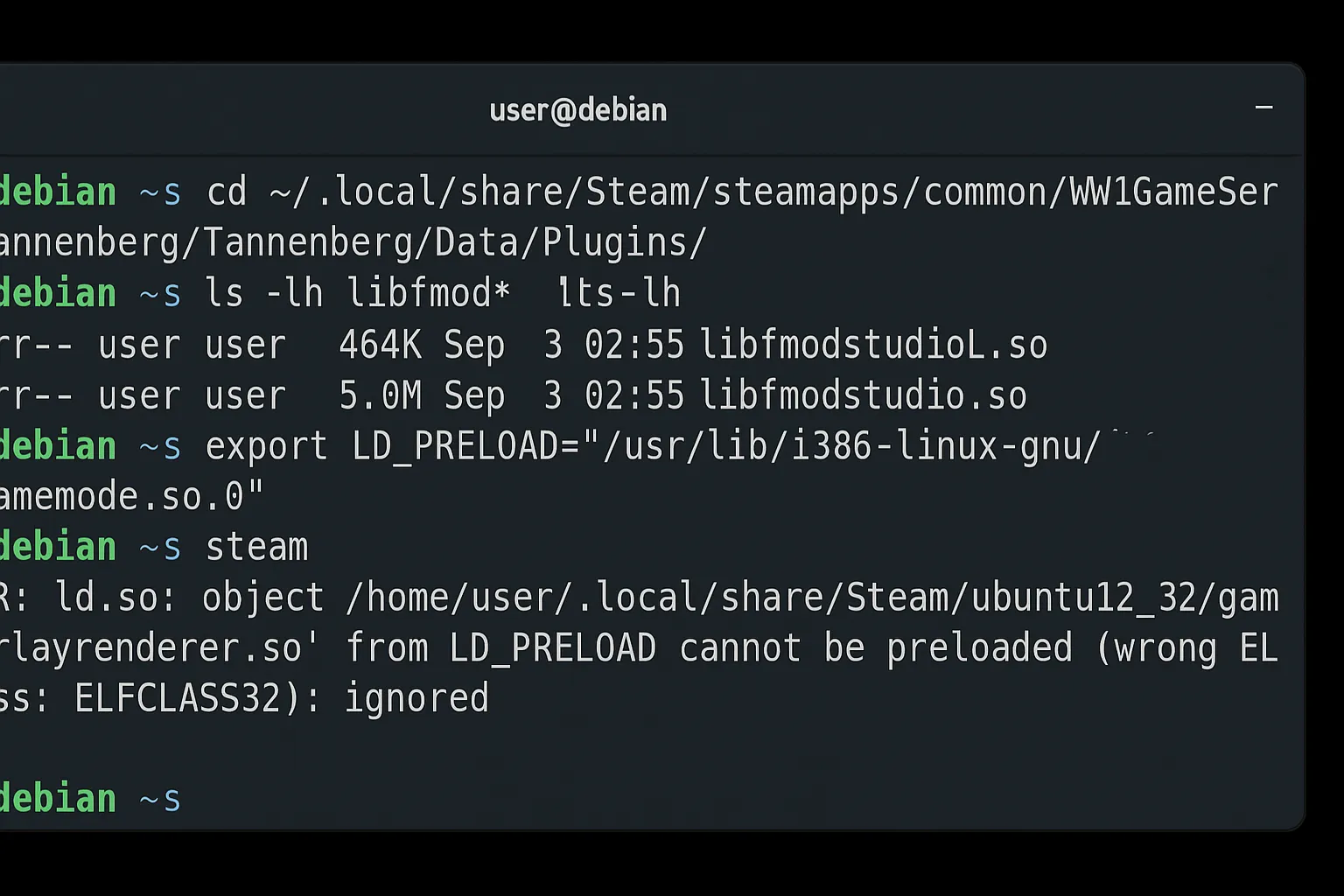 Steam Debian Wrong ELF Class ve Gamemode Hatası Çözümü