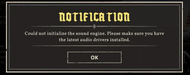 Verdun audio engine error